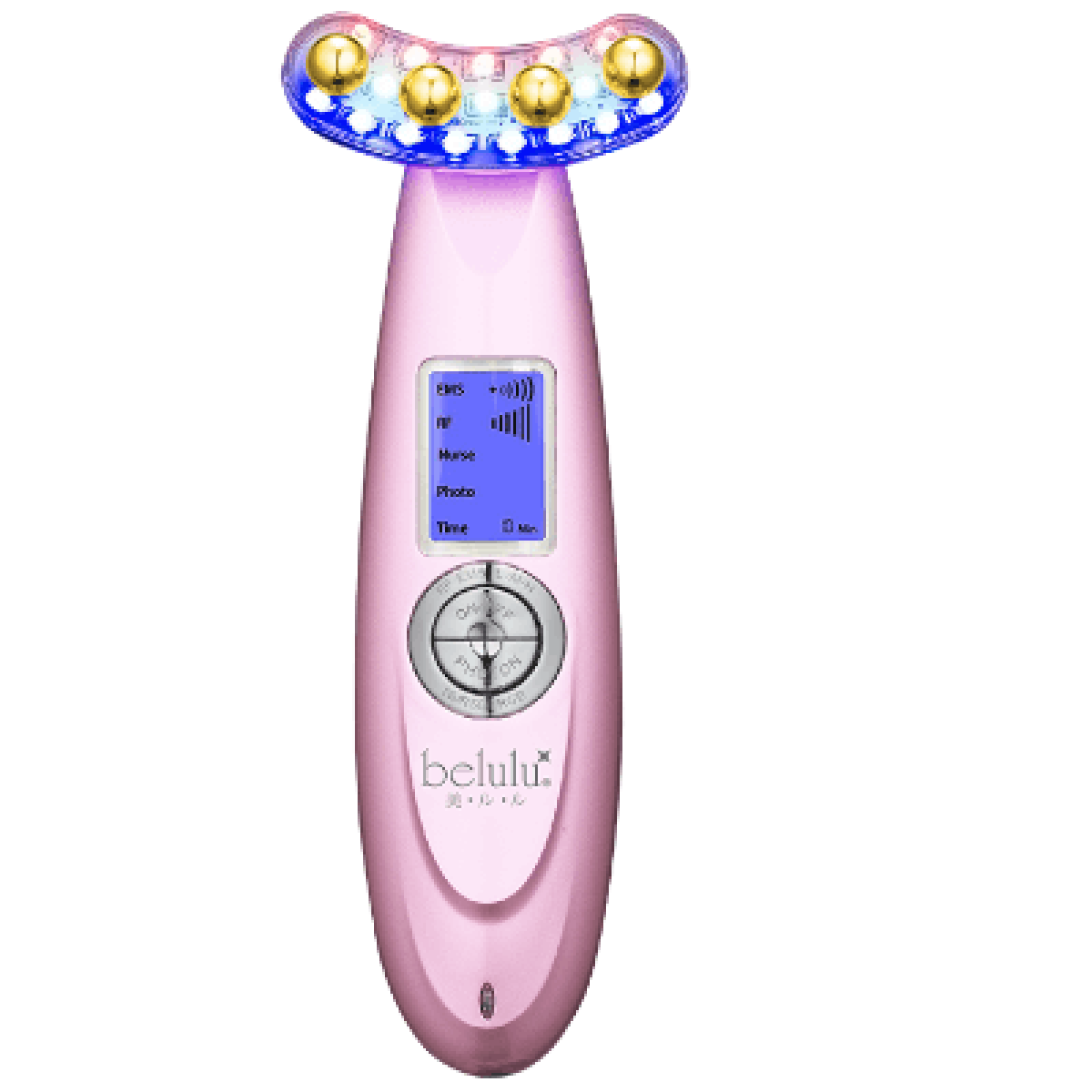 Belulu Rebirth Gold 純金24K彩光射頻提拉導入美容儀 (粉紅色)